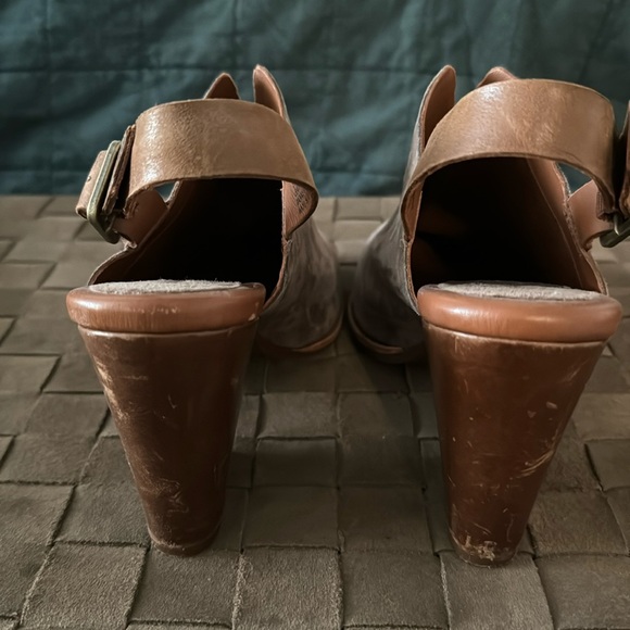 Kork ease grey leather sling back Janelle block heel clog mule women’s size 9 - Picture 3 of 6